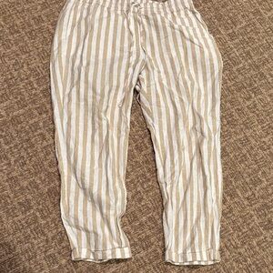 J. Crew Reimagined Striped Khaki and White Chinos